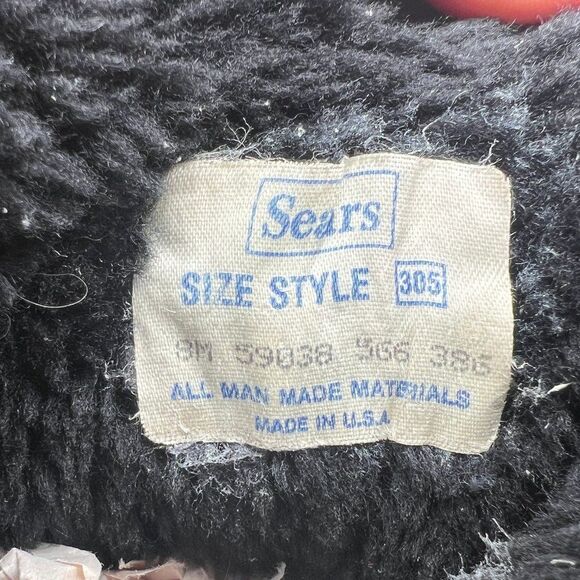 Sears Boots Women's 8 Vintage Black Rubber Insulated Outdoor Winter Rain Boots - Picture 11 of 11